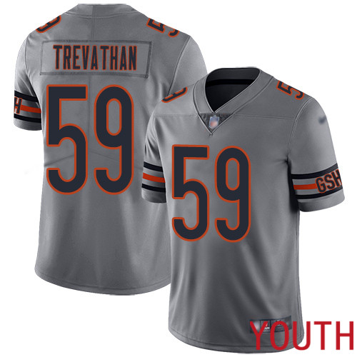 Chicago Bears Limited Silver Youth Danny Trevathan Jersey NFL Football #59 Inverted Legend